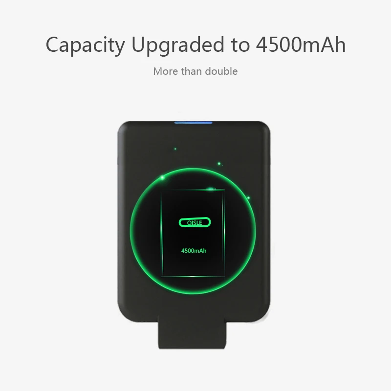 
OISLE Palm-sized LED Power Bank Charger Quick Charge External Battery Charger for iPhone/Samsung 