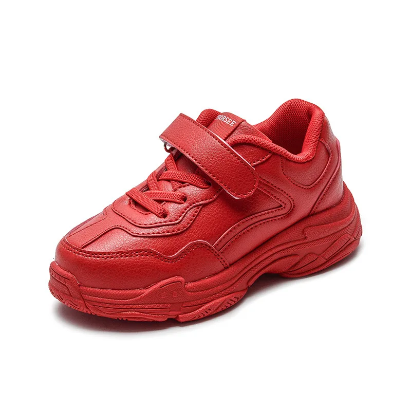
china Girl Casual Sports Shoe Leather Boy Basketball Wholesale Shoe Kid Fashion Shoe 