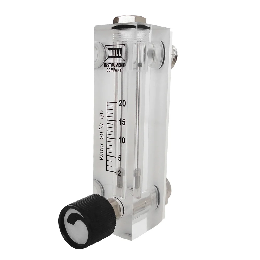 2-20L/H Adjustable Panel Water flow meter with valve measuring Liquid flow meter flow KHL-0802M-V DGOzone