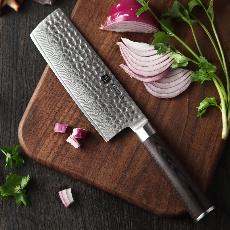 
6 pcs professional Japanese VG10 Damascus steel kitchen knife set 