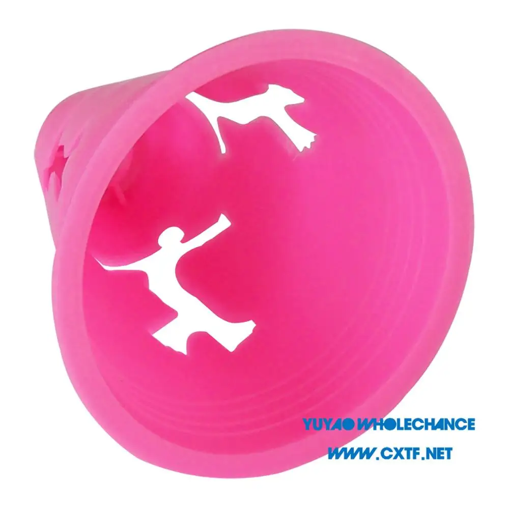 3 inch Wind Proof Soft Polyethylene(PE) Material Sports Agility Slalom Marker Cones With Human Figure Cut-outs