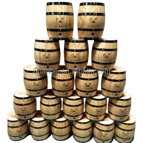 2024 FSC Certified 1.5L Wooden Stand Beer Barrels, Oak Barrel