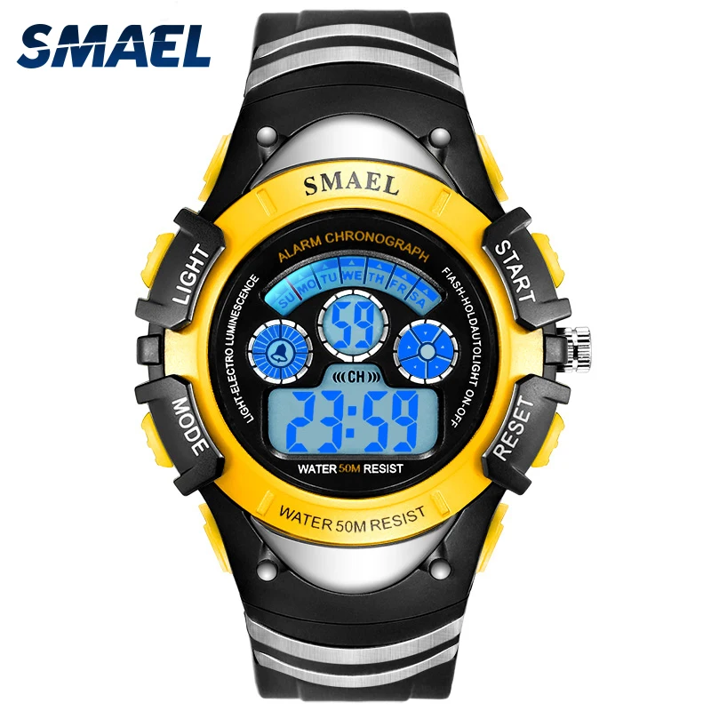 
SMAEL LCD display alarm chronograph digital watches for teens 
