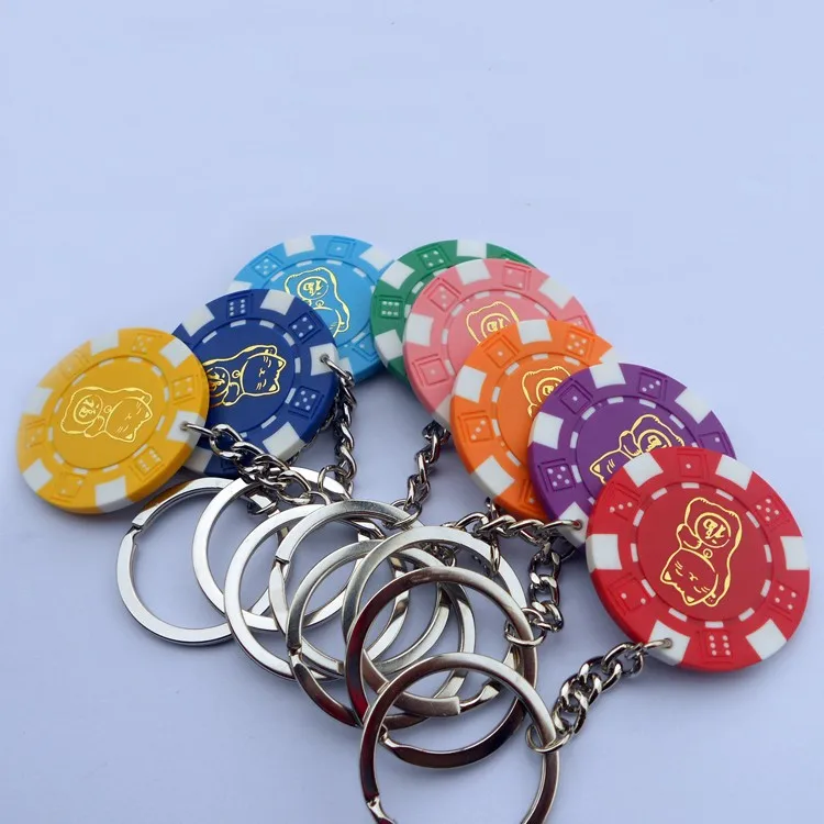 dice key chian with your logo on both side