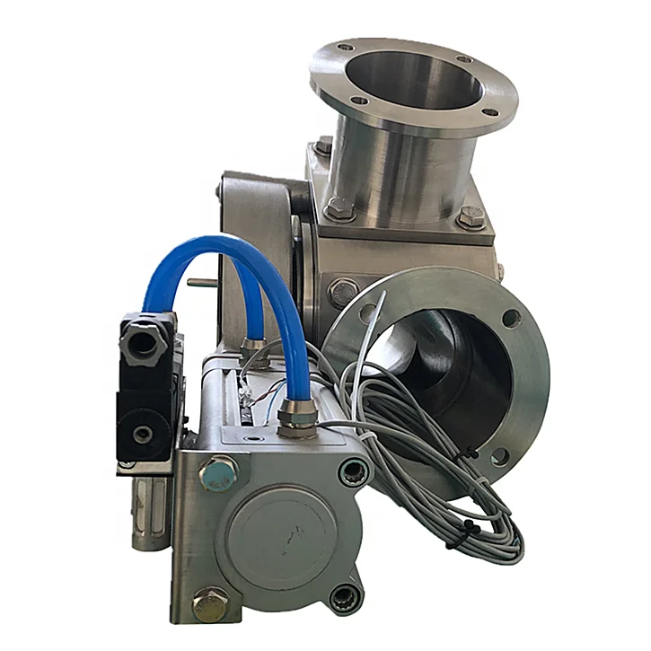 2 way stainless steel pneumatic diverter valve for bulk material conveying