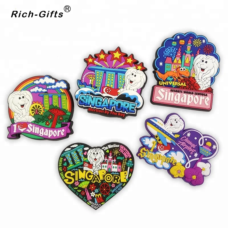 Personalized customization New Products Custom Singapore Souvenir Fridge Magnets