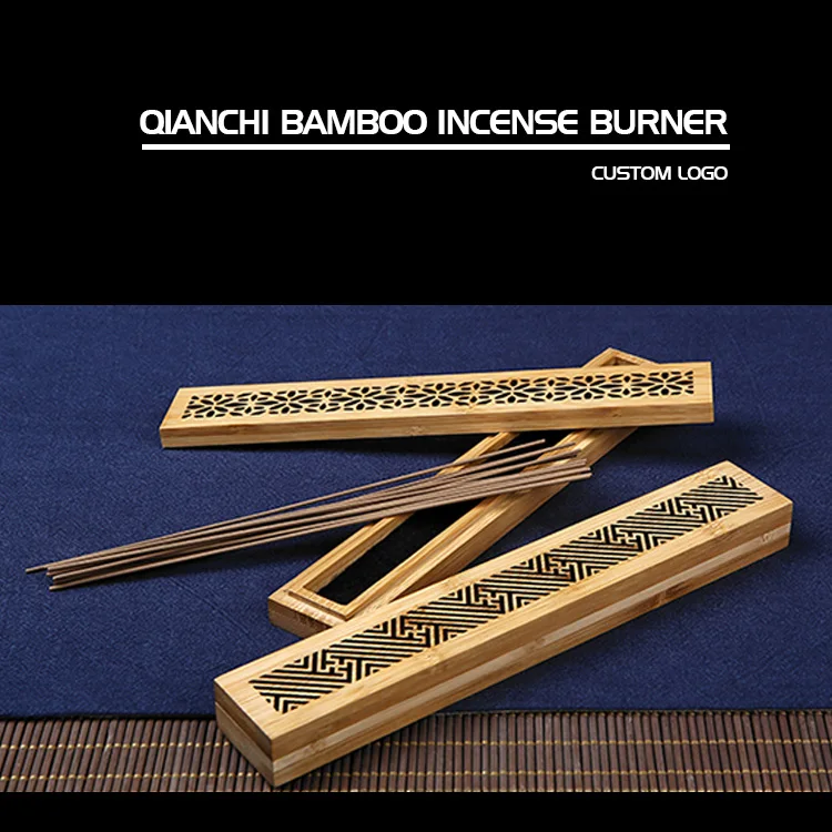 High Quality Wood Classic Style Carving Lying Incense Burner box