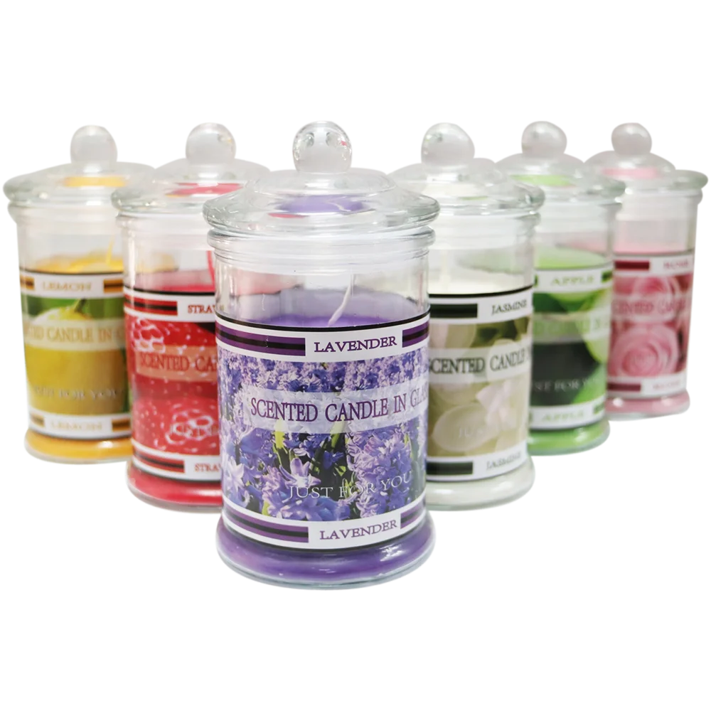 Wholesale personalized decoration scented soy candle glass jar yanke candle
