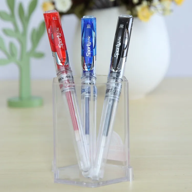 Fast moving 0.7mm Promotional Plastic Pen Case Advertising Slogan Pen