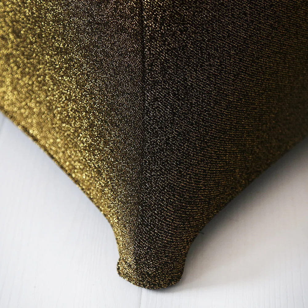 
hot sale sequin champagne gold turquoise shiner spandex cocktail table cover bar cloth factory manufacturer 