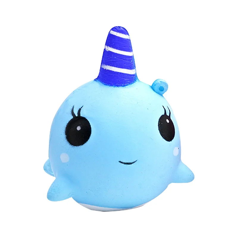 2019 China wholesale hot selling jumbo kawaii beautiful pink blue foam fish squishy little kawaii whales