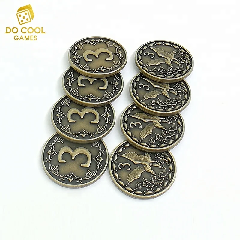 Factory wholesale custom logo board game metal play money