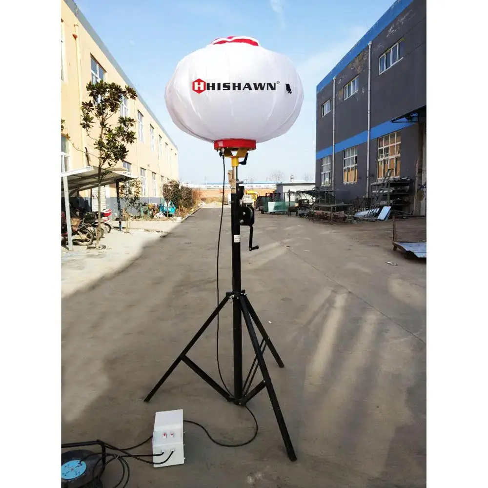 4.5m high telescopic mast manual lift tripod balloon lighting tower