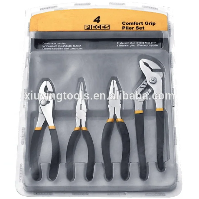  Набор из 4 плоскогубцев включая плоскогубцы Linesman устройство для зачистки проводов боковой резак диагональные и длинный нос с блистерной картой