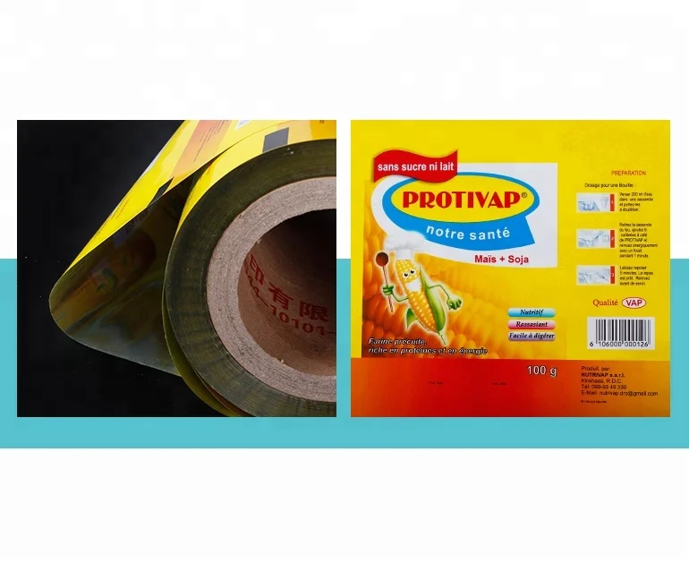 Custom printed laminated corn flour packing bopp film roll with high quality