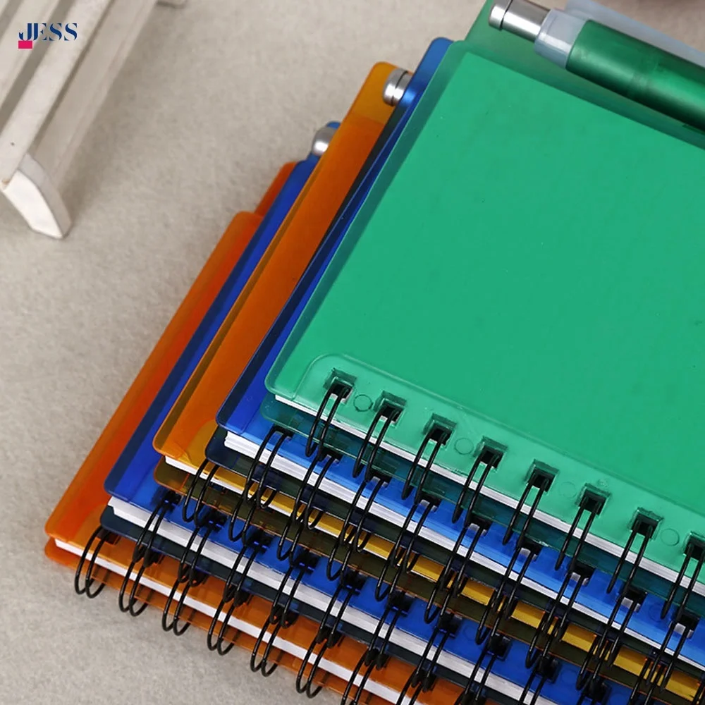 Promotional Custom Spiral PP Cover Mini Notebook with Pen