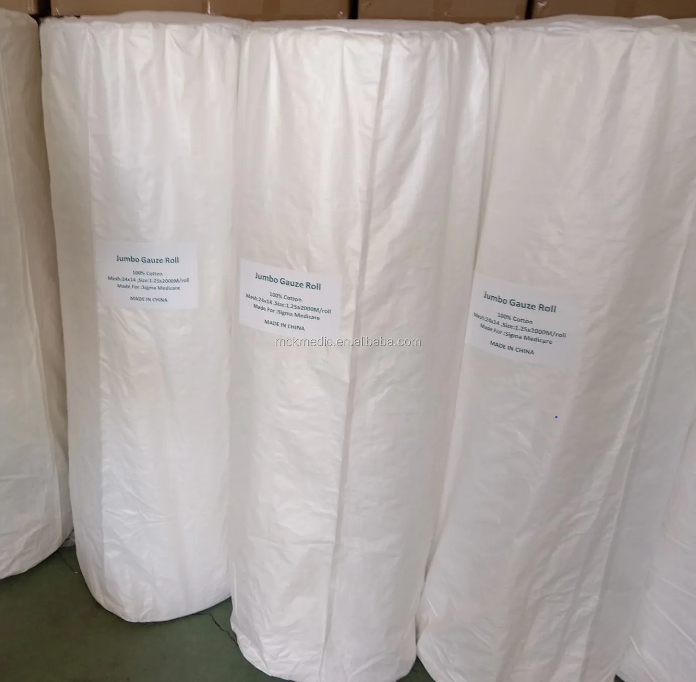 
100%cotton medical absorbent surgical hydrophilic jumbo gauze rolls 