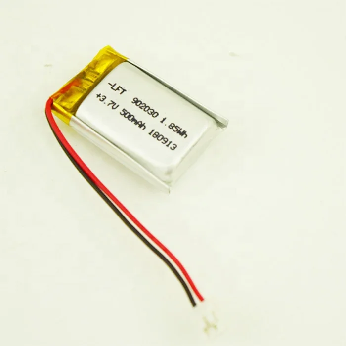 A quality 902030 500mAh lipo 3.7v li-ion rechargeable batteries with connector