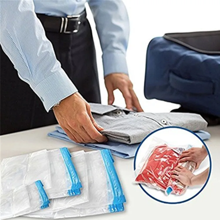 Outdoor Transparent Travel Space Saver Vacuum Storage Bags for Suitcase Luggage