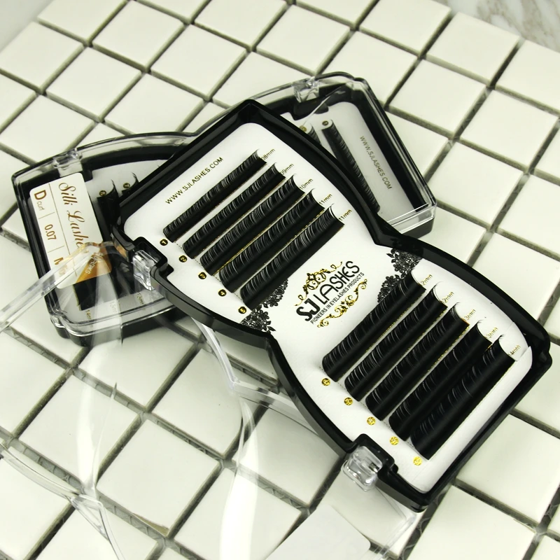 SJ LASHES Synthetic/Animal Hair Individual Eyelash Extensions/Private label