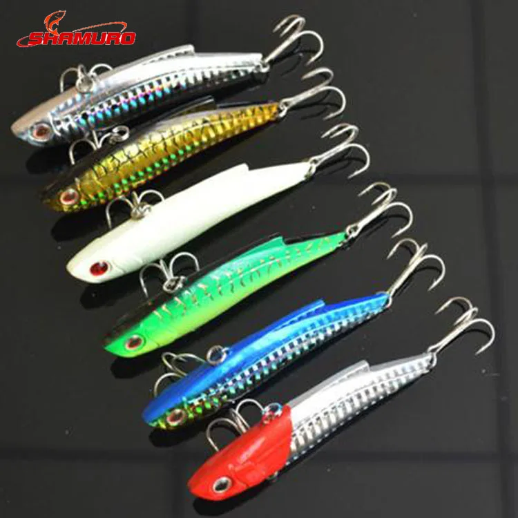 HOT SALE 9.3cm27.5g VIB Spoon Blade Metal Fishing LureBass Lures Artificial Bait Sinking Vibration Fishing Lure