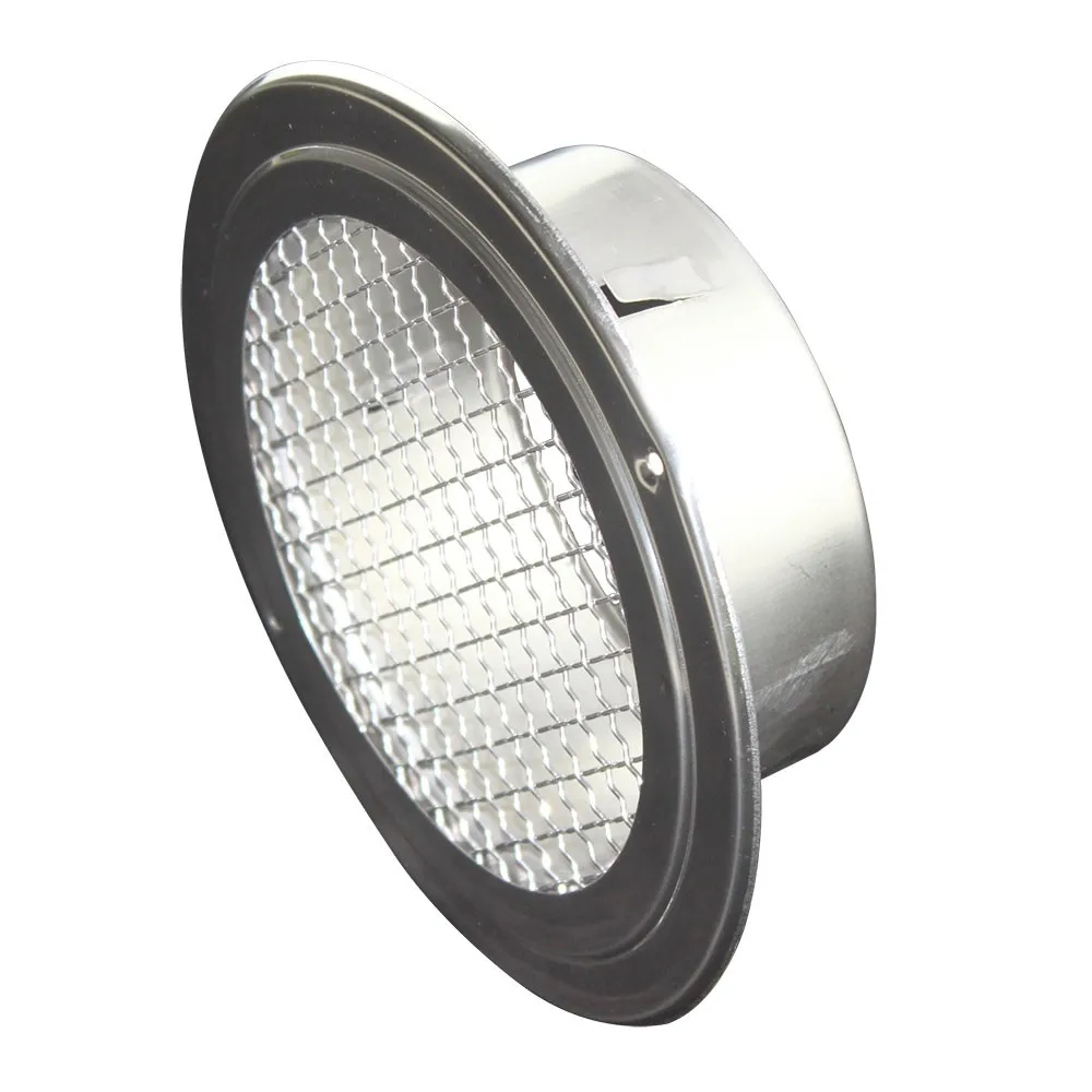 Stainless steel eave vent with mesh air vent cap