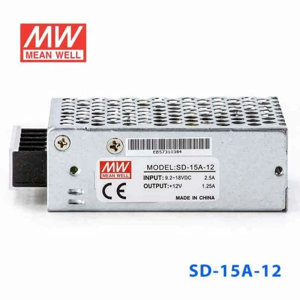SD-15A-12 Converter DC-DC 9.2~18V to 12V 15W single output enclosed type ORIGINAL  MEAN WELL