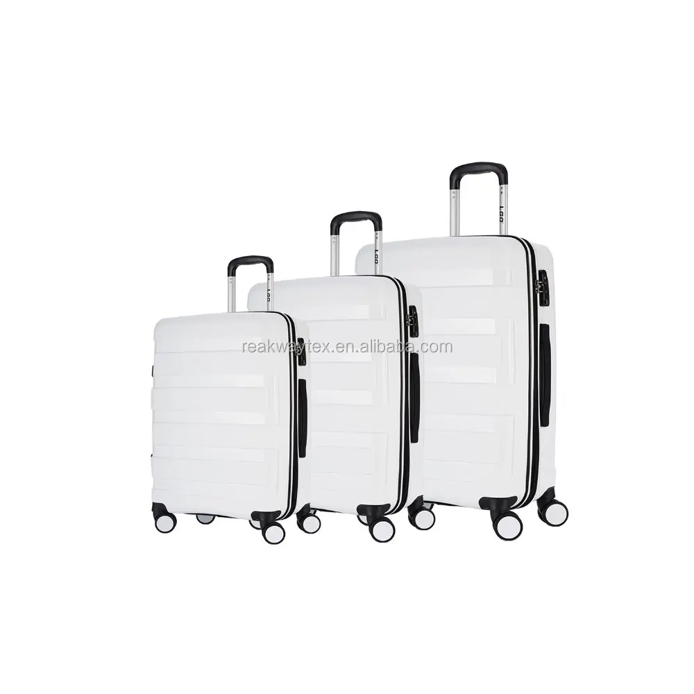China Luggage Factory Supply 3 Piece PP Spinner Wheel Super Light Hard Case Hand City Trends Travel Trolley Luggage Set