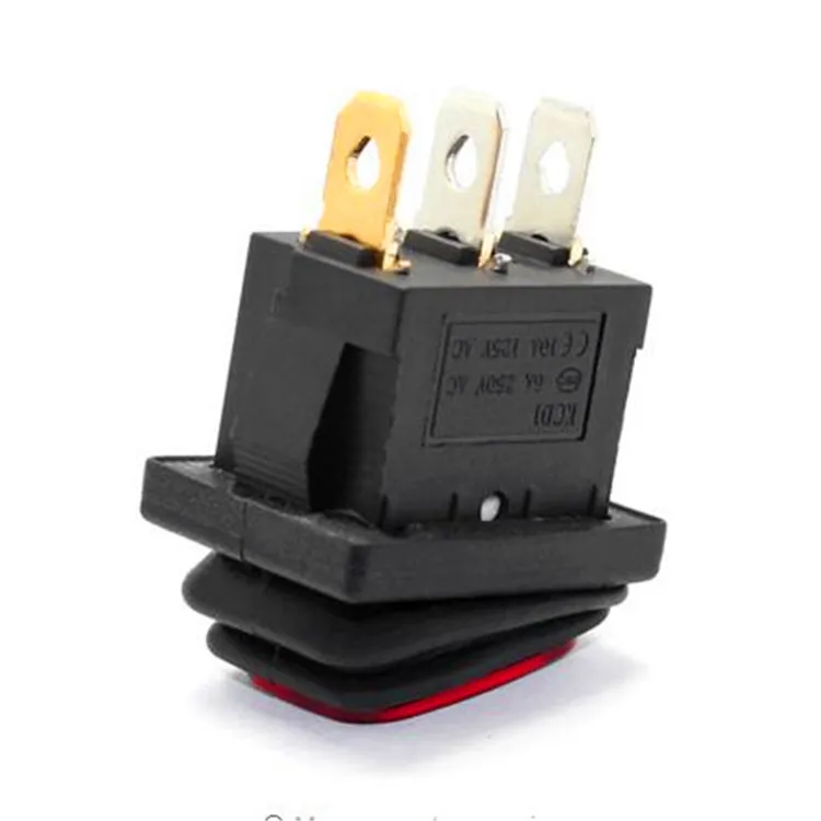 KCD1 16x22mm Waterproof Automotive 12V Rocker Toggle Switch