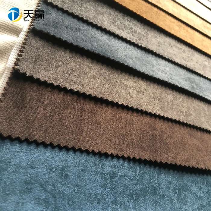 
Hot sale 100%polyester printed warp knitted holland velvet upholstery fabric 