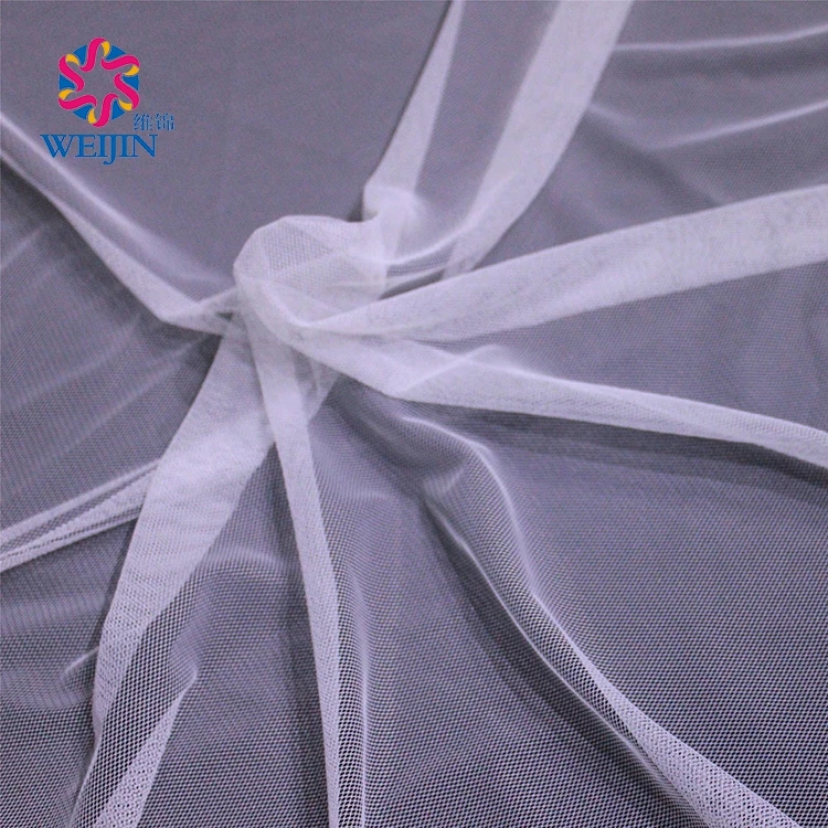 Оптовая продажа, трикотажная сетка из 100% полиэстера, прозрачная сетчатая ткань из тюля для невесты