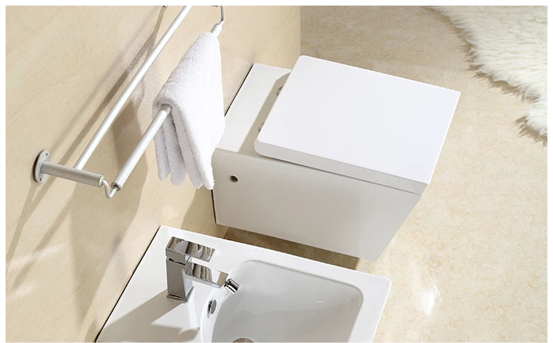 Western standard bathroom square P trap washdown wall hung toilet