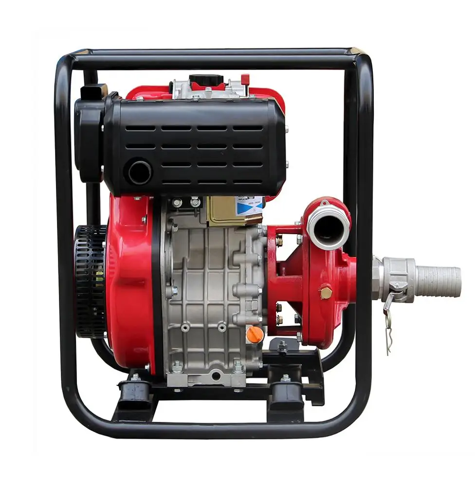 2 inch Air-cooled high pressure cast iron water pump with 10HP 186FA diesel engine