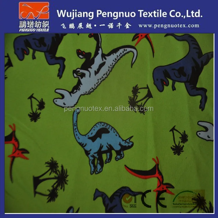 100% polyester micro fiber peach skin fabric for sale/Fish dinosaur grid printed for bed sheet quilt cloth