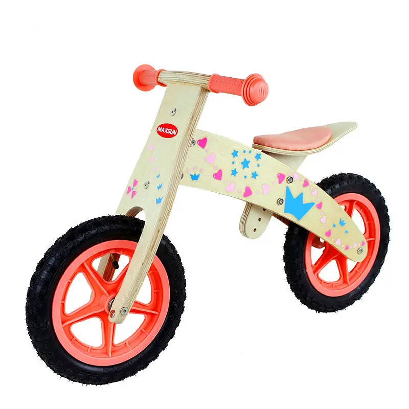 Most popular wooden bicycle toy indoor wooden balance bike for kids
