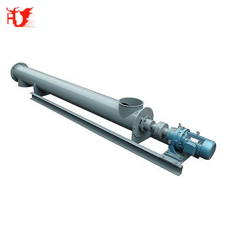 
U type fertilizer inclined screw conveyor with hopper 