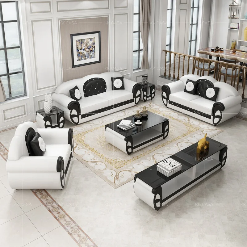 Home Furniture General Use Latest Design Leather Sofa Set 3 2 1 Seat Genuine Living Room sofa price