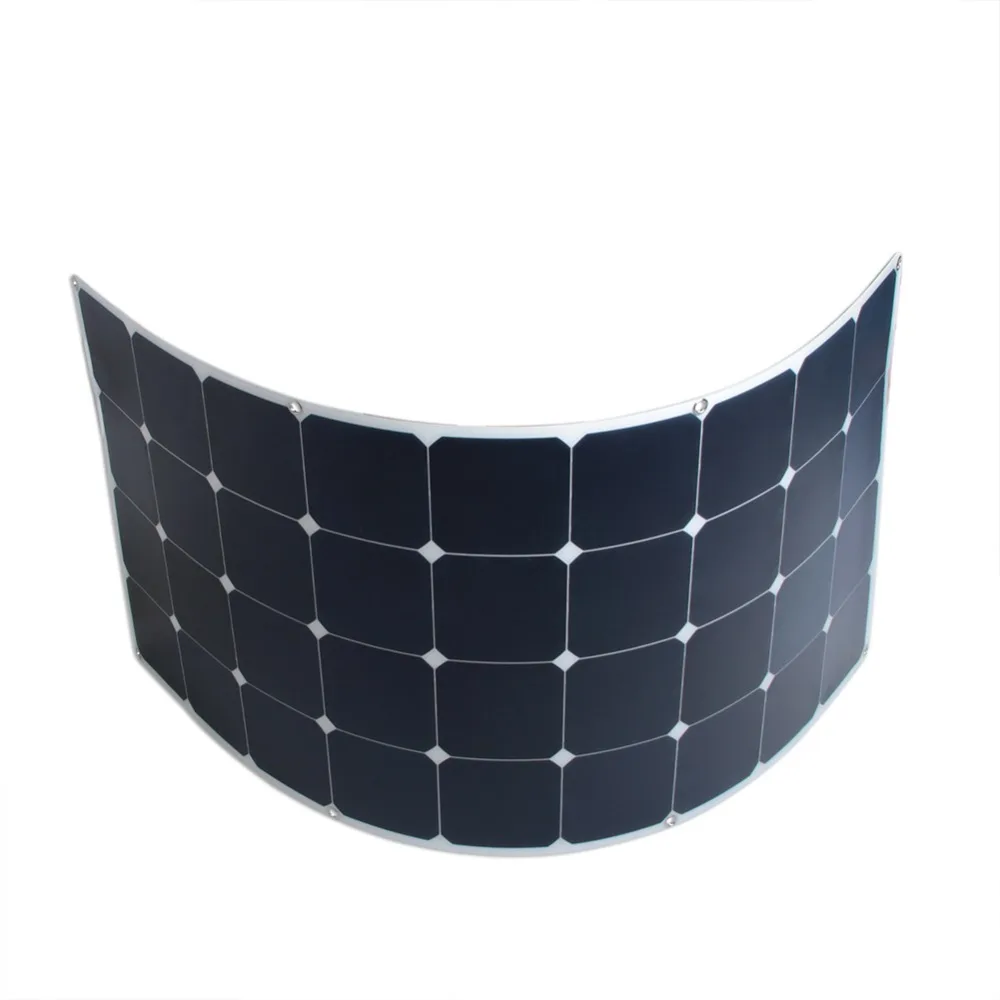 Semi flexIble monocrystalline 120w solar panel for 12v  battery