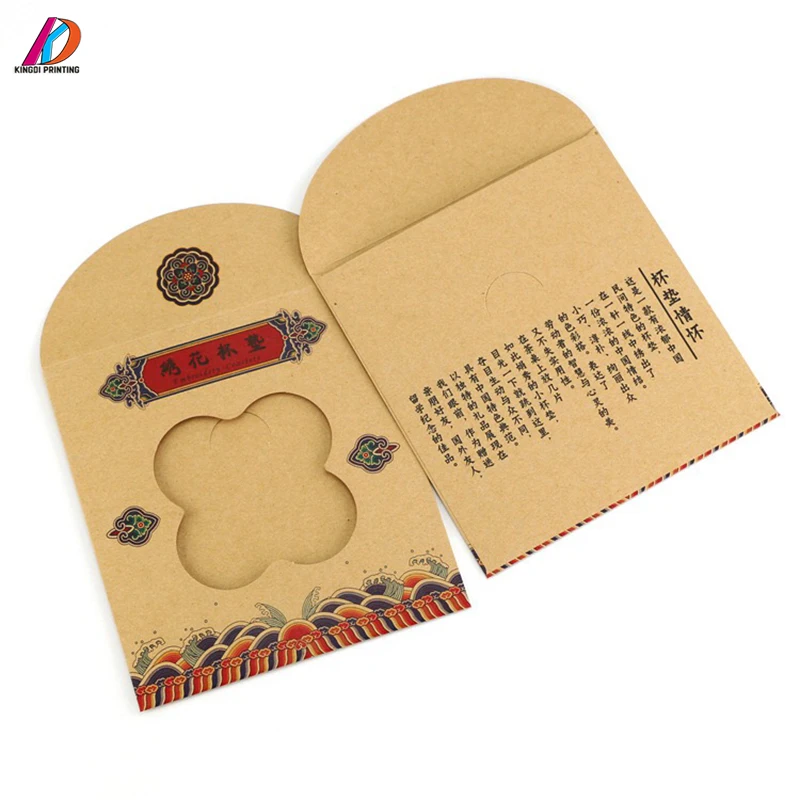 Mini Kraft Paper Gift Cardboard Envelope with Window
