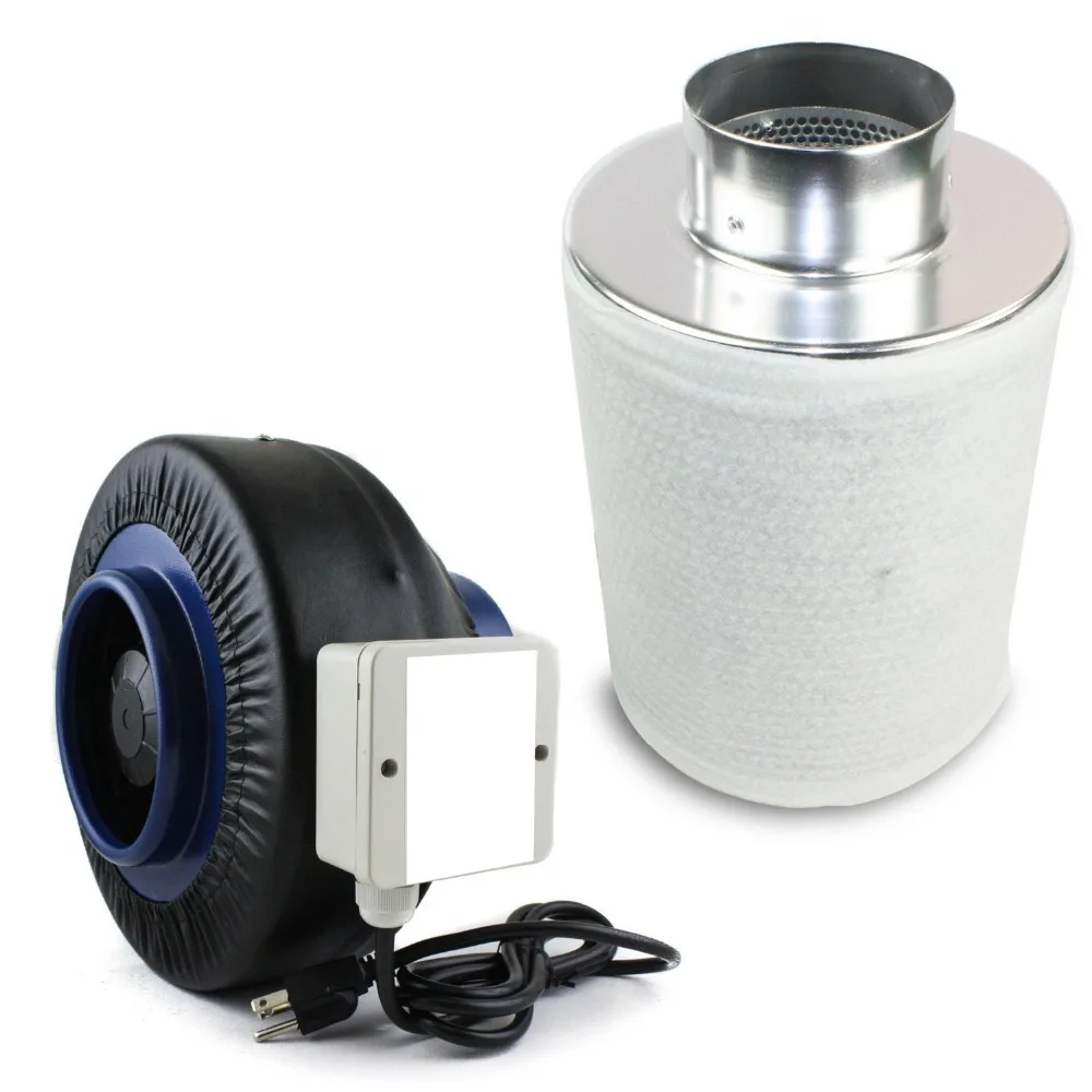 FENGDA 4 Inch 190 CFM Inline Duct Fan Vent Blower Ventilation Fan for Grow Tent ETL Certified