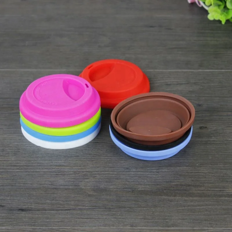 Wholesale Eco Friendly Drinking Tea Silicone Coffee Cup Lids Outer Dia 9.5cm Cup Mug Cover Lid