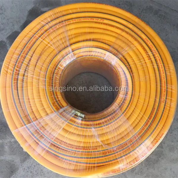 
Ponaflex Vital Yellow High Pressure PVC Spray Hose With Brass Nozzles / 3layer / 5layer 