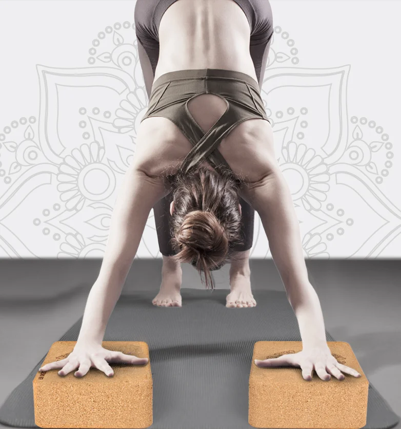 
Laser Logo High Density Natural Cork Yoga Blocks 