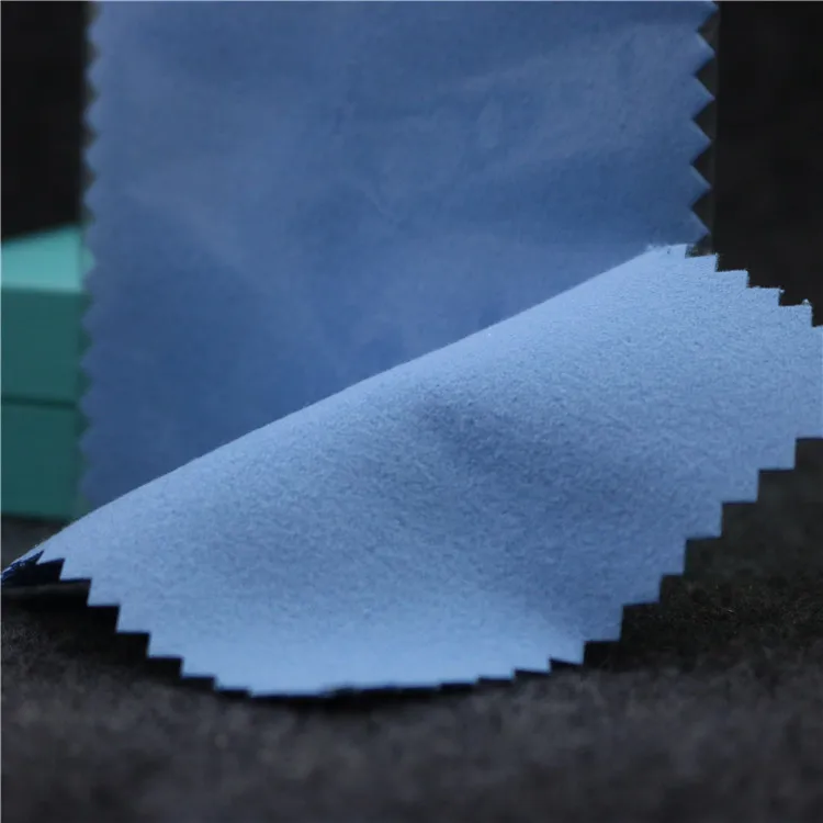 Custom Logo Mini Micro fiber Silver Jewelry Polishing Cloth Blue