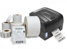 Wholesale 1000 resistant barcode 2 layer direct thermal transfer label printing  sticker roll paper