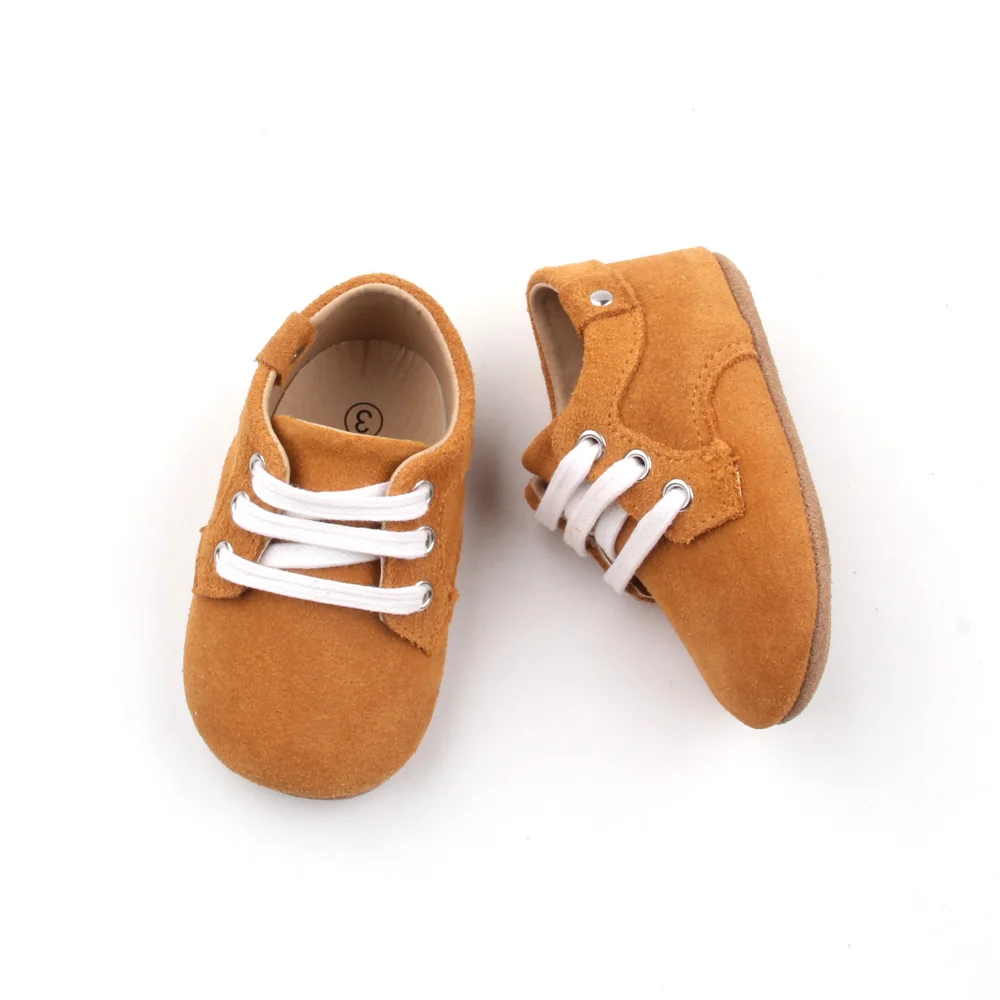 2018 Wholesale Factory Simple Suede Leather Shoes Non-Slip Sole Baby Boys Shoes