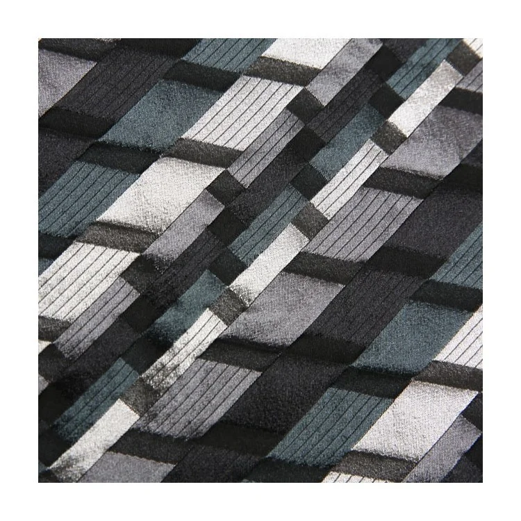 JBS5157N Wholesale china merchandise cheap polyester rolls knit spandex jacquard abstract line fabric