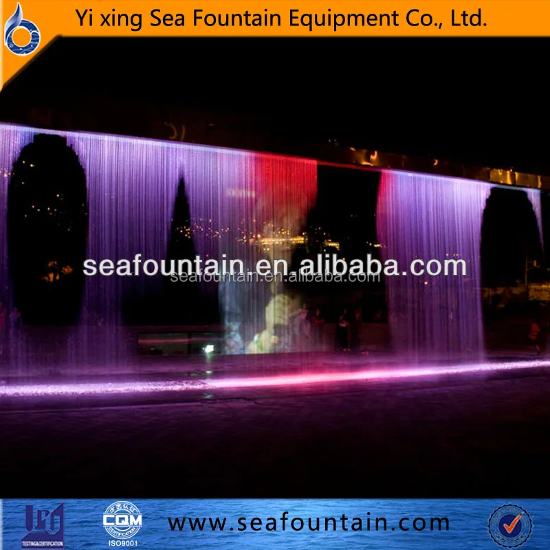 Onsite training outdoor colorful music digital water curtain fountain digital fountain