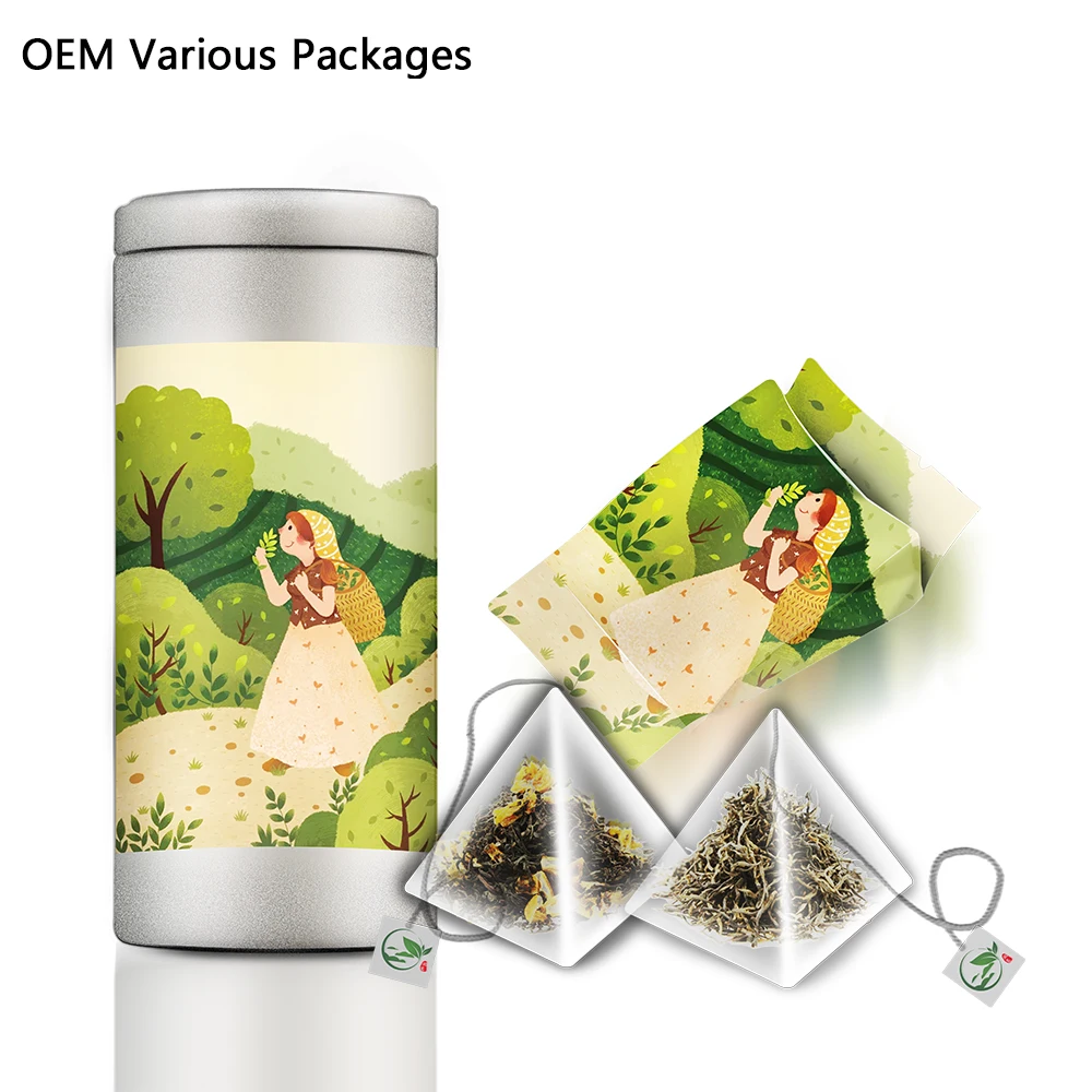 Empty Large Biodegradable Non Woven Tea Bag Cotton Filter Paper Nylon Triangle Pyramid Filter Herbal Tea Envelope Teabag Bags