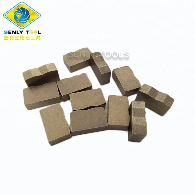 Stone block diamond blade segment